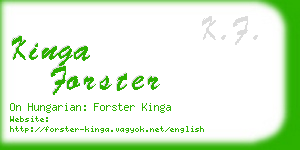 kinga forster business card